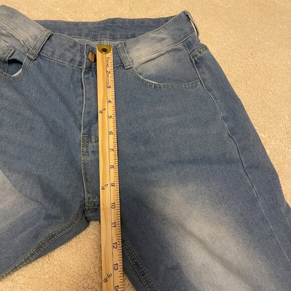 Distressed Blue Wide-Leg Denim Jeans‎ Medium Size - Picture 6 of 14